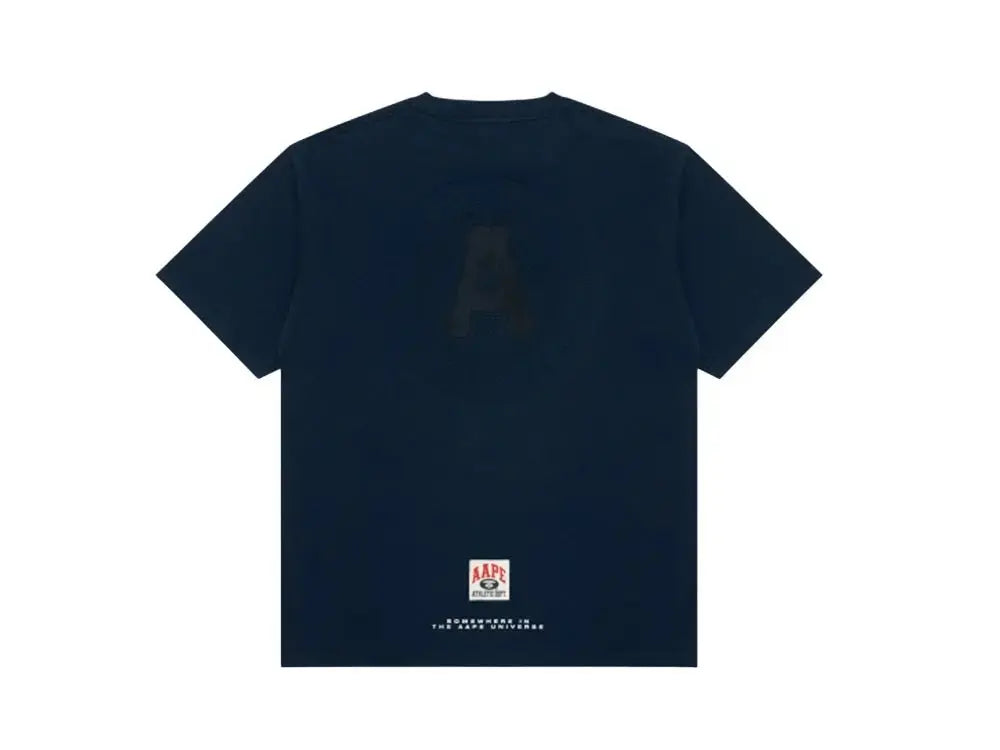 A Bape By A Bathing Ape The Aape University tee Navy