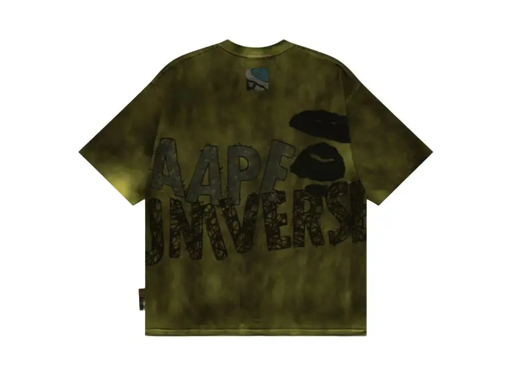 Aape Logo-decorated dyed T-shirt Sage Green