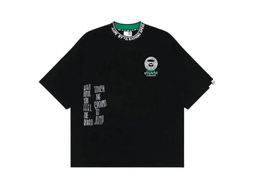 Aape T-Shirt With Slogan Logo Embroidery Black