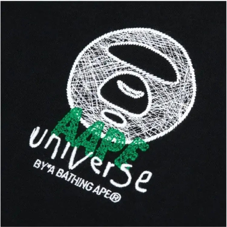 Aape T-Shirt With Slogan Logo Embroidery Black