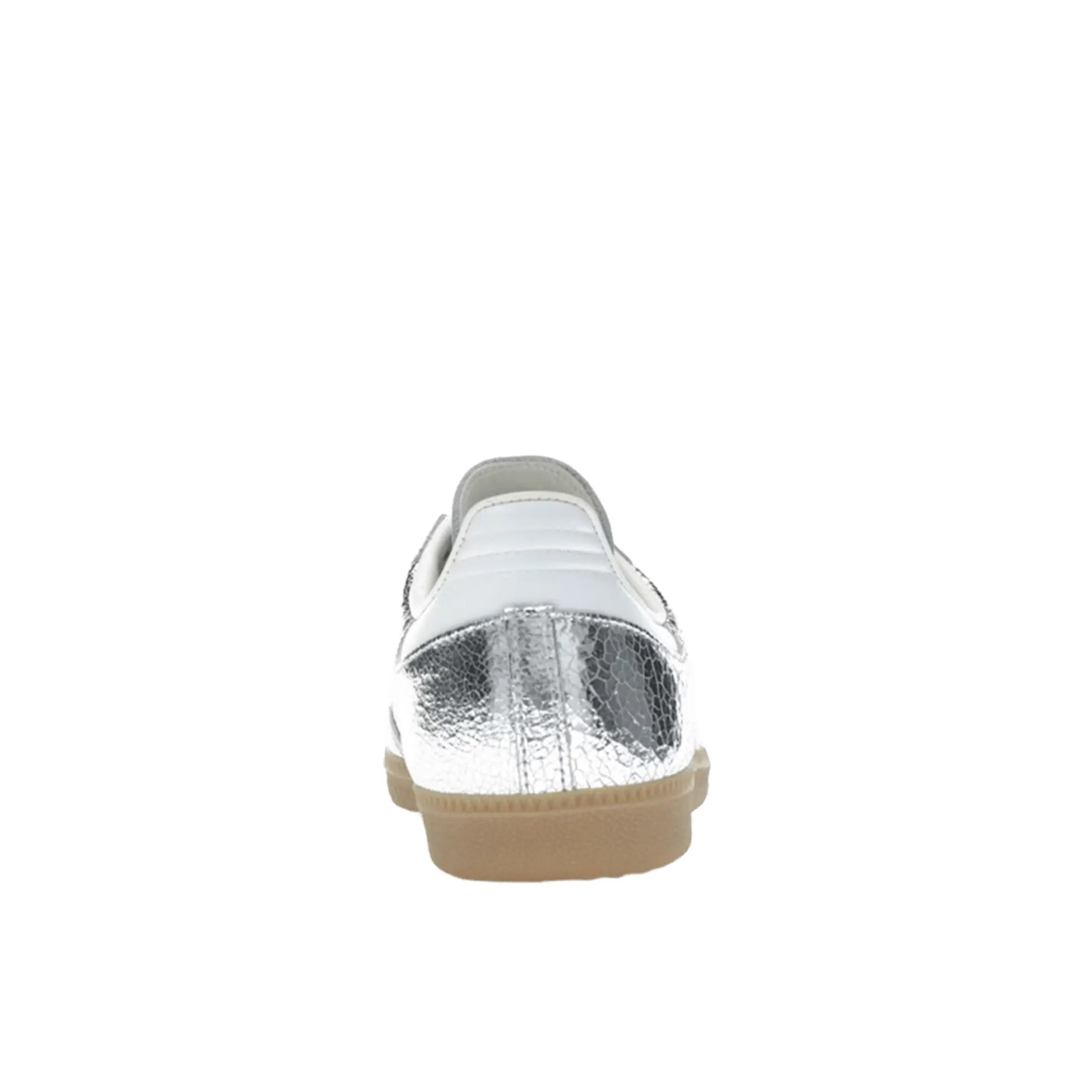 Adidas Samba OG Silver Metallic Cracked Leather (Women's)