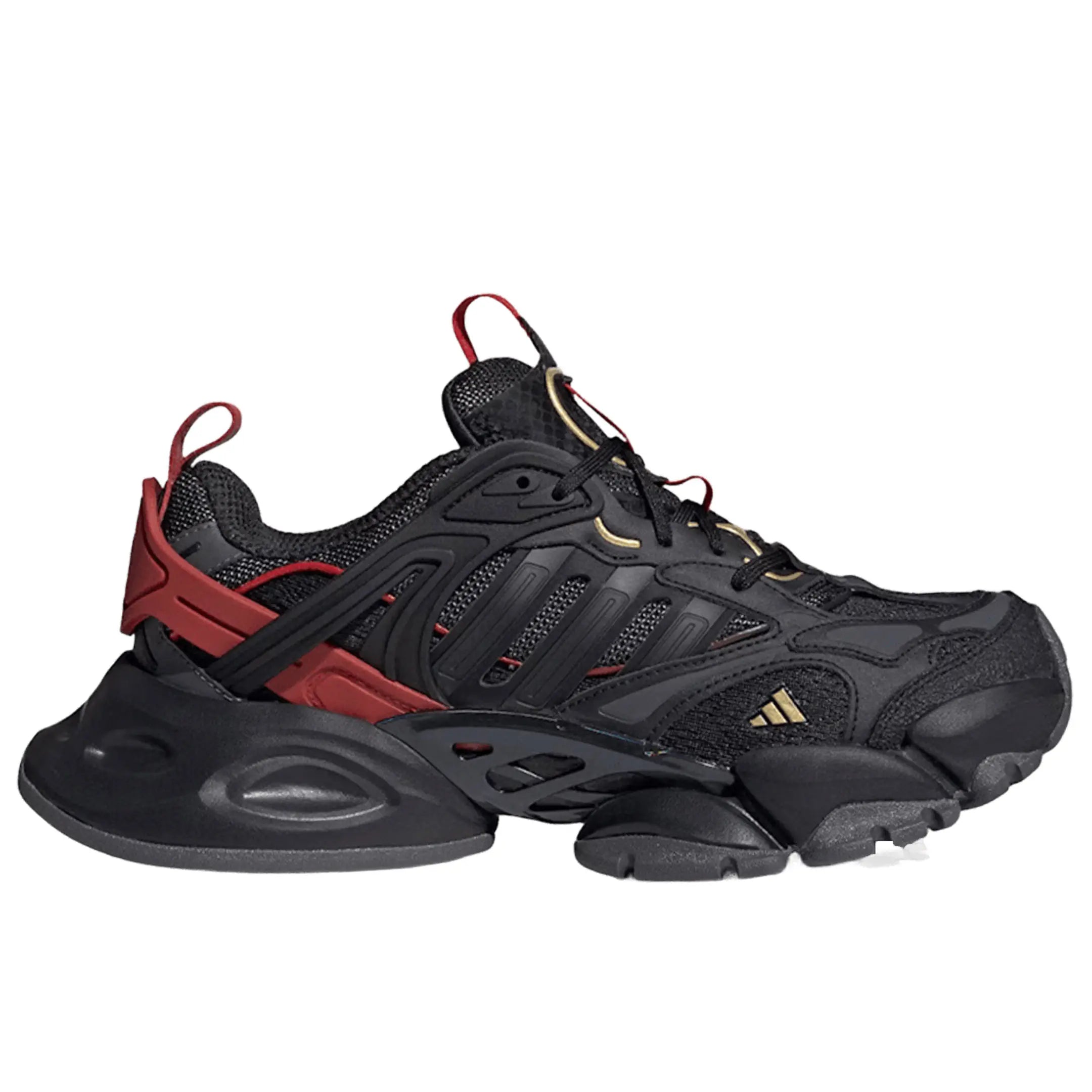 Adidas XLG Runner Deluxe Black Gold Metallic Red