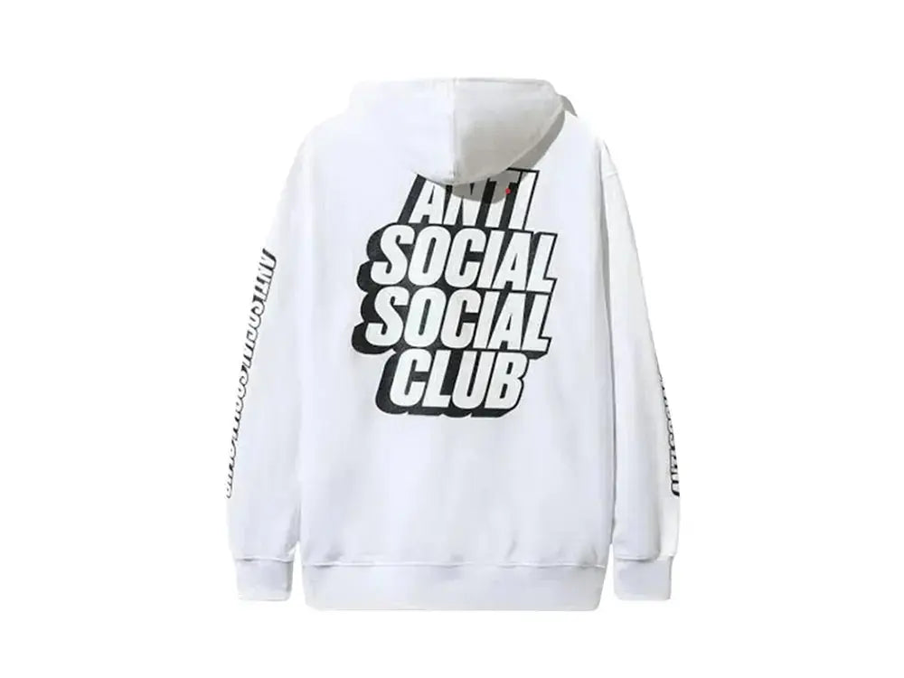 Anti Social Social Club Blocked Logo White Hoodie