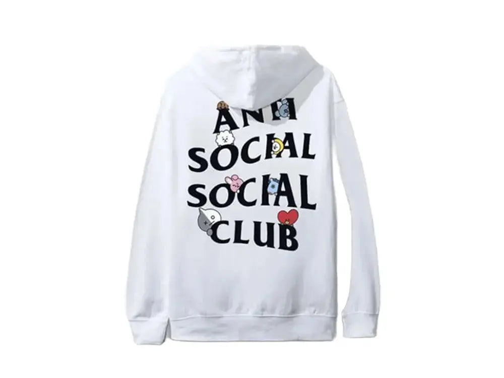 Anti Social Social Club BT21 White Hoddie