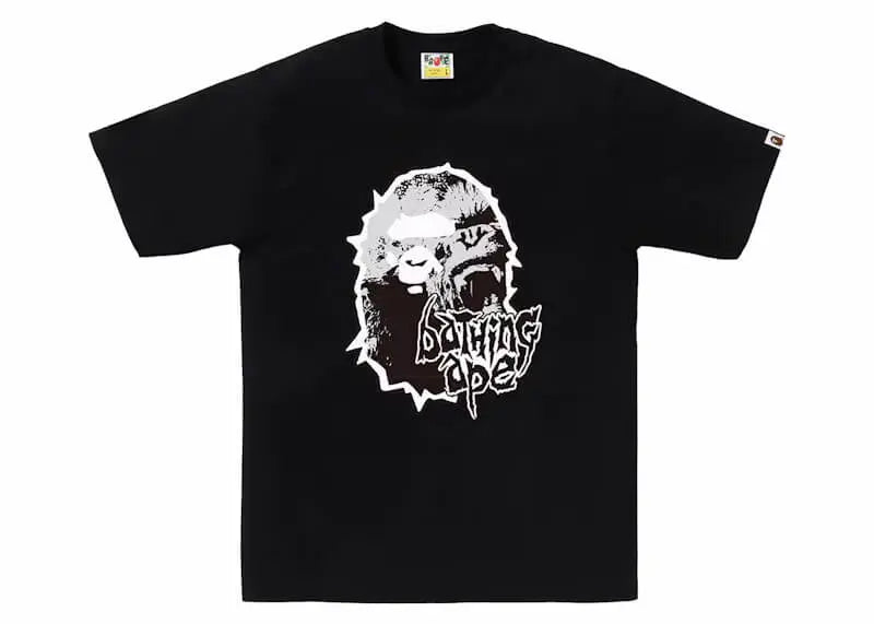 Bape Mad Ape Head Tee Black