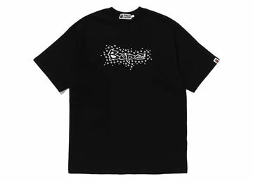 Bape Studs Bape Logo Relaxed Fit Tee Black