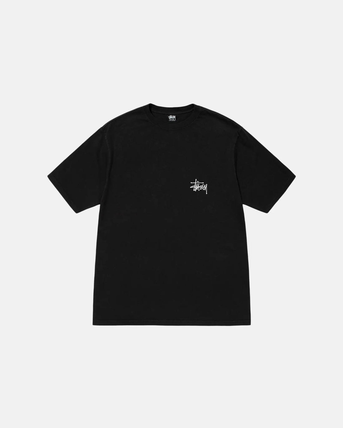 BASIC STÜSSY TEE PIGMENT DYED BLACK