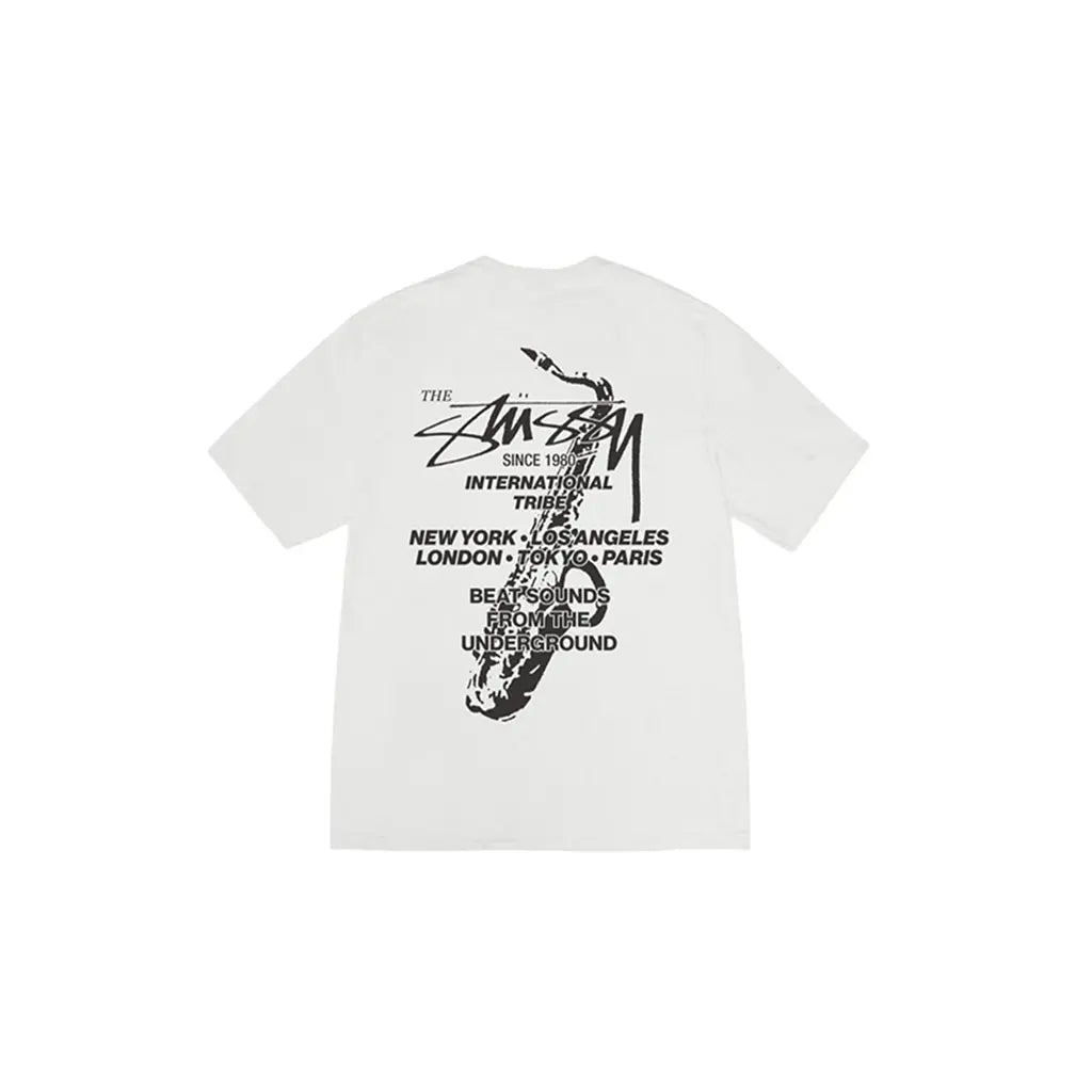 BEAT SOUNDS TEE PIGMENT DYED (White)