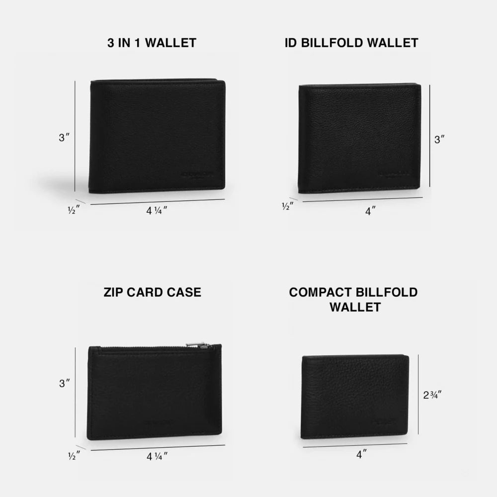 Compact Billfold Wallet In Signature Leather