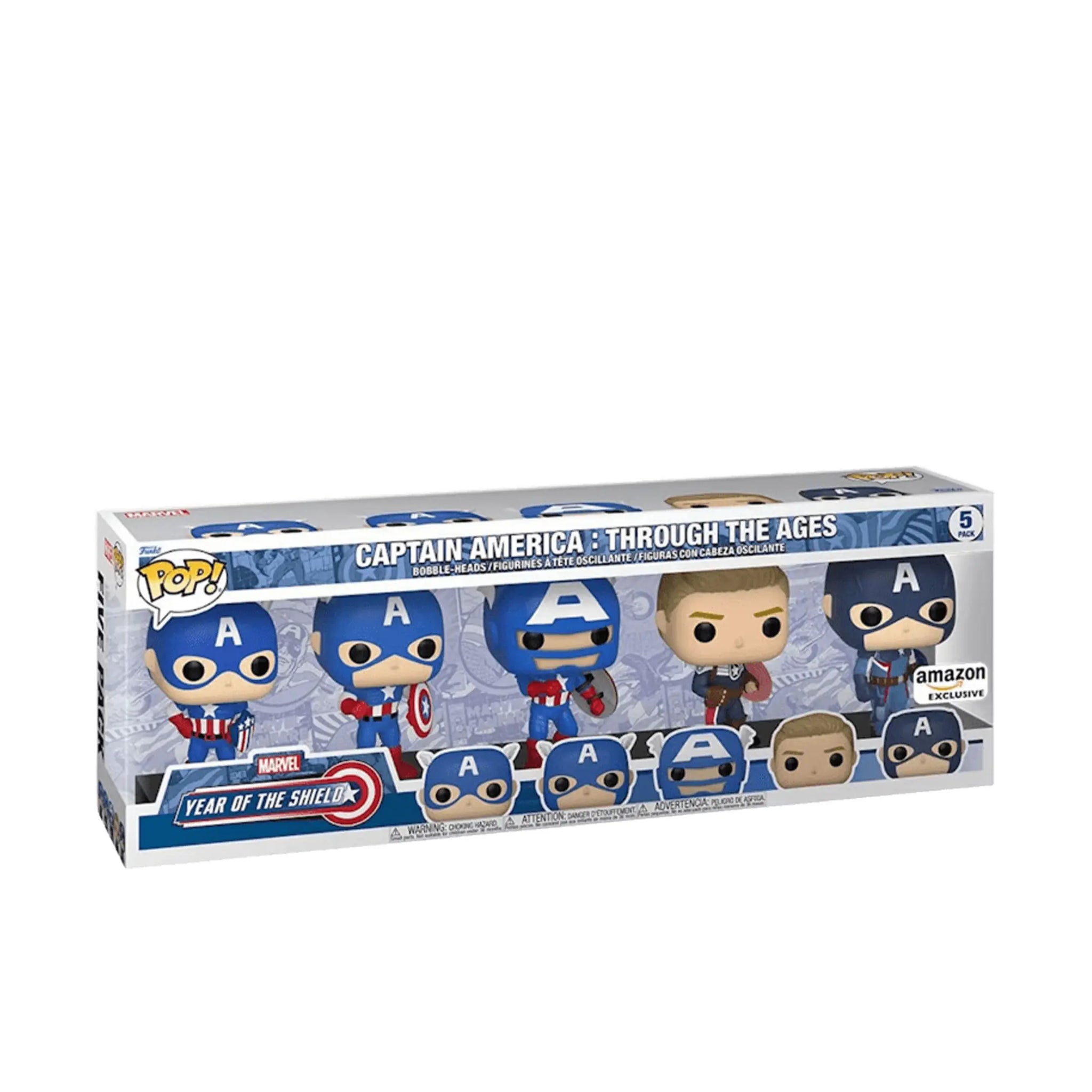 Funko Pop! Marvel Year Of The Shield Captain America: Through The Ages Amazon Exclusive 5-Pack