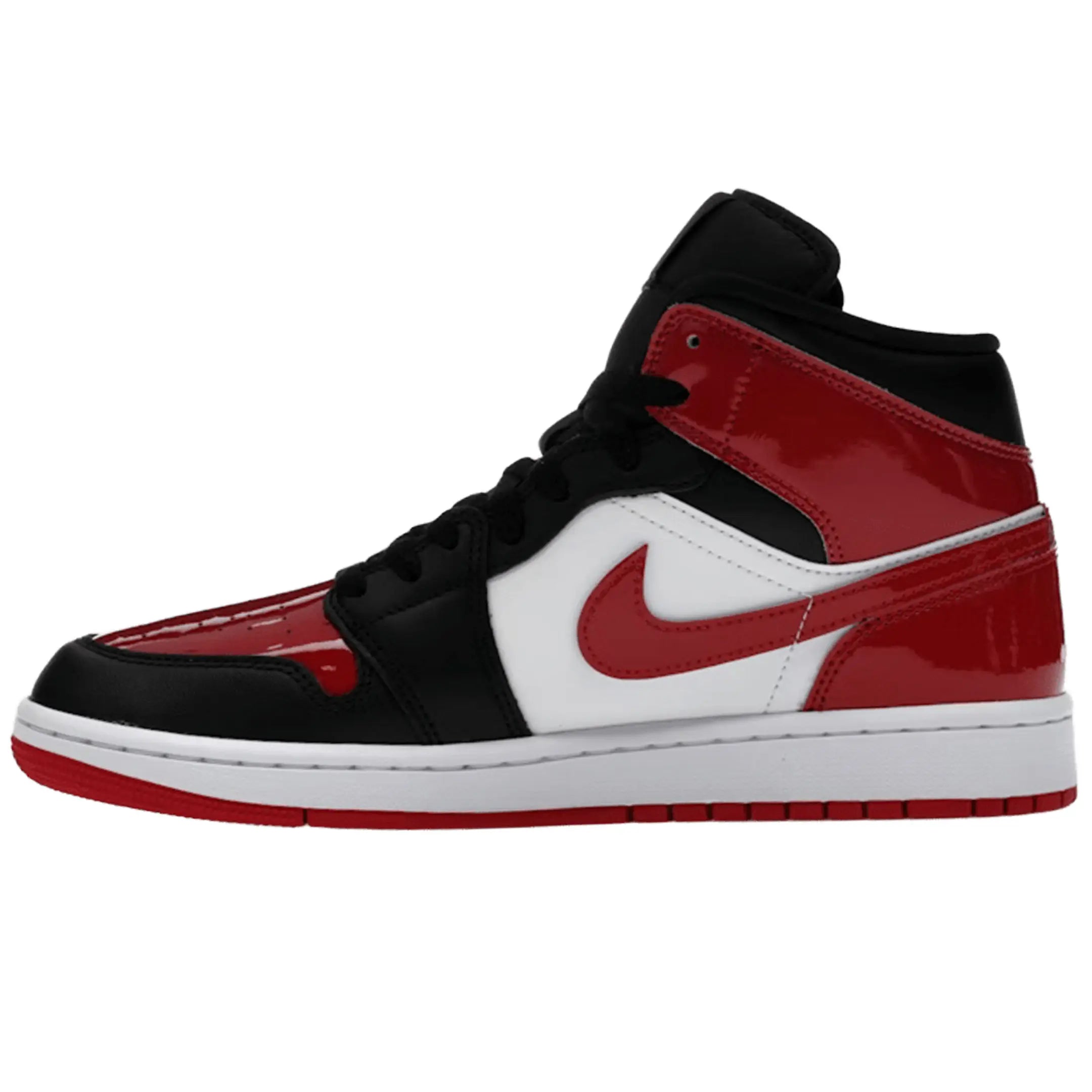 Jordan 1 Mid SE Patent Bred Toe