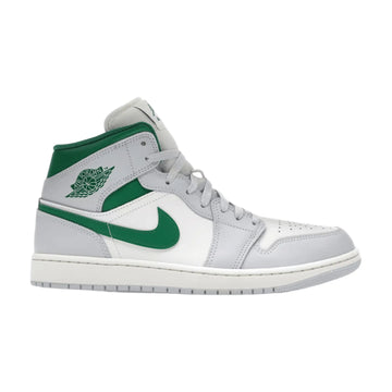 Jordan 1 Mid White Pure Platinum Pine Green