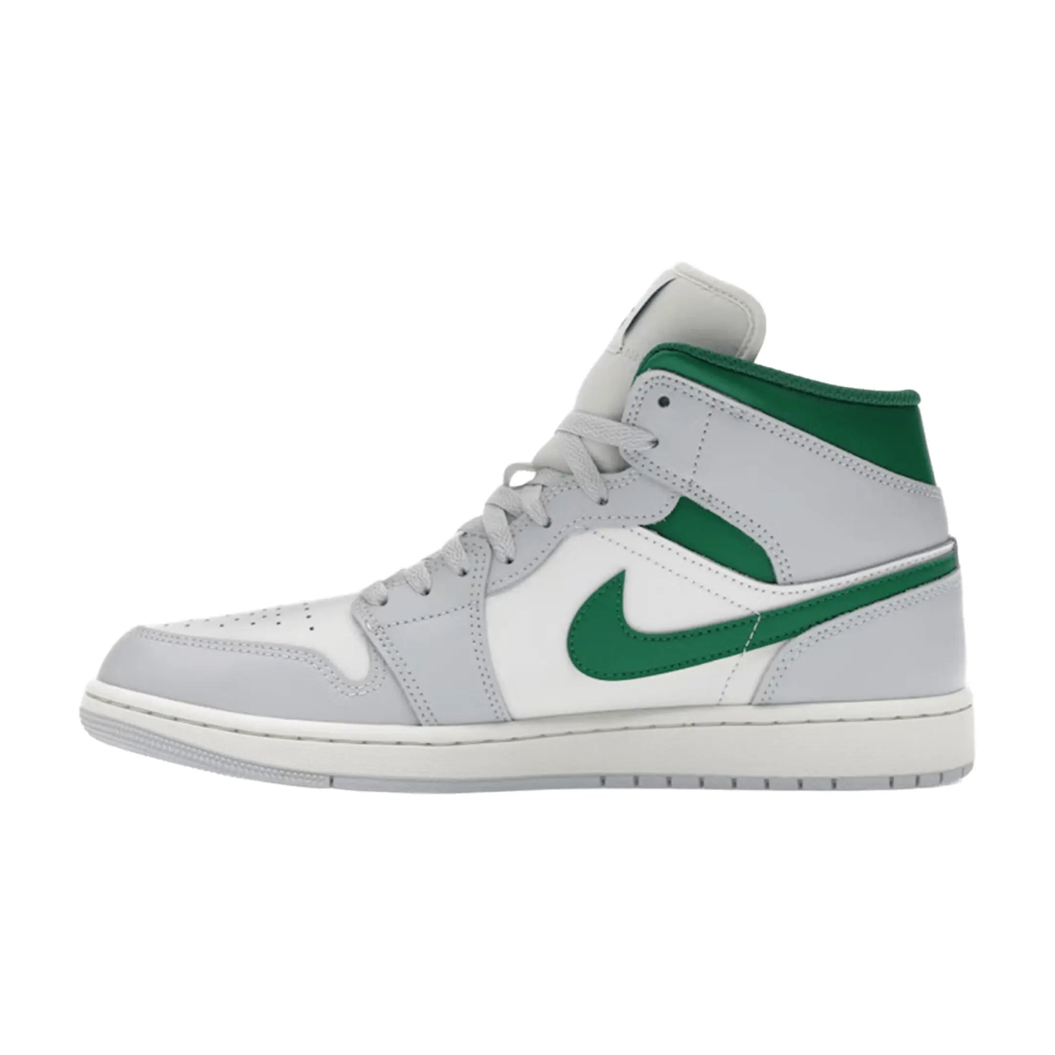 Jordan 1 Mid White Pure Platinum Pine Green