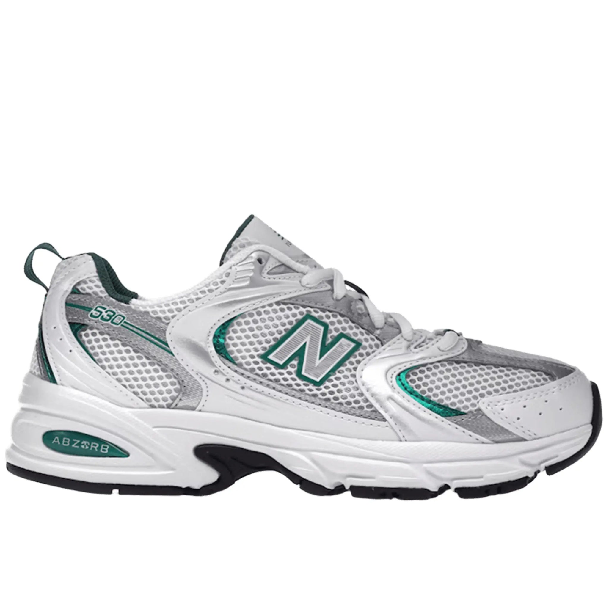 New Balance 530 White Silver Green