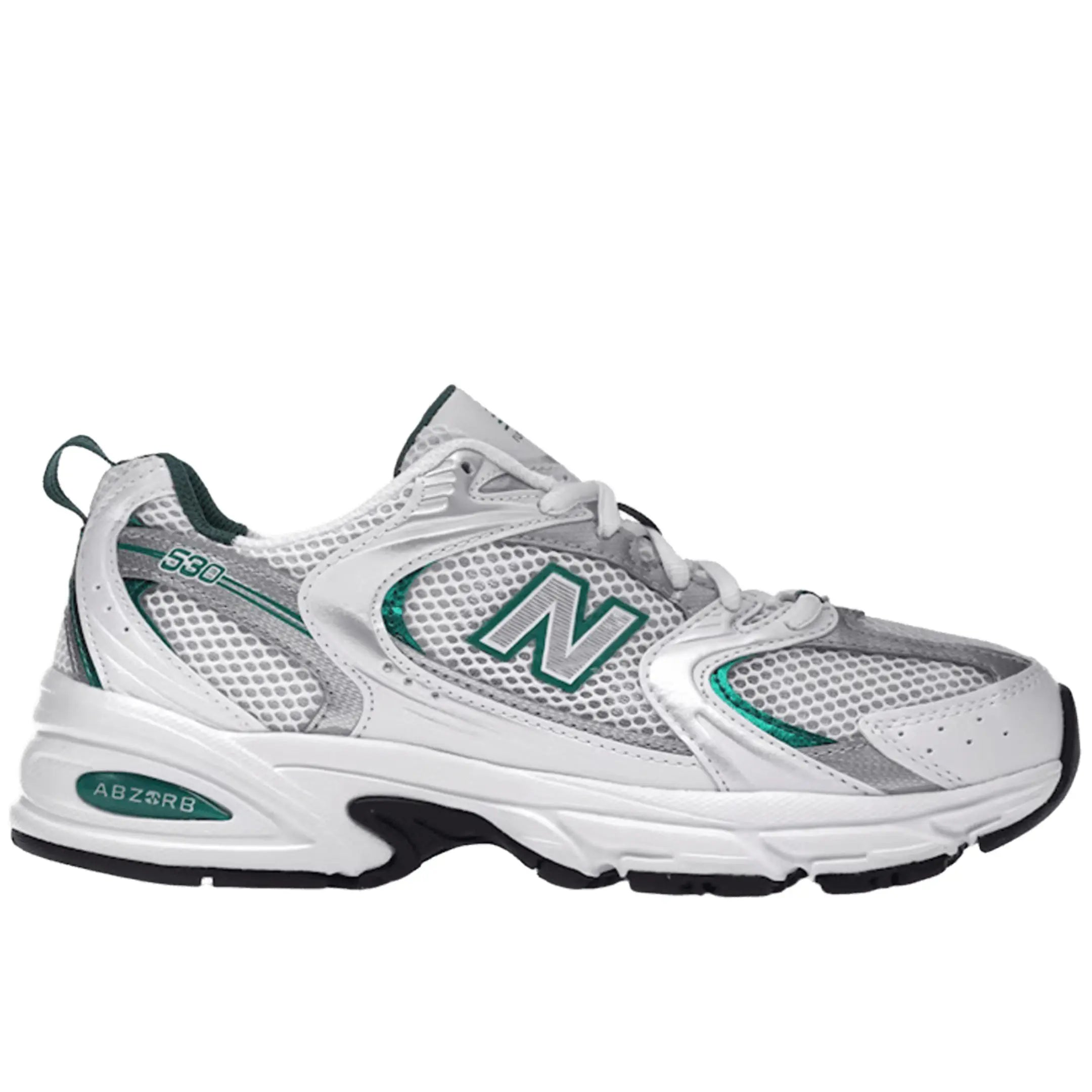 New Balance 530 White Silver Green