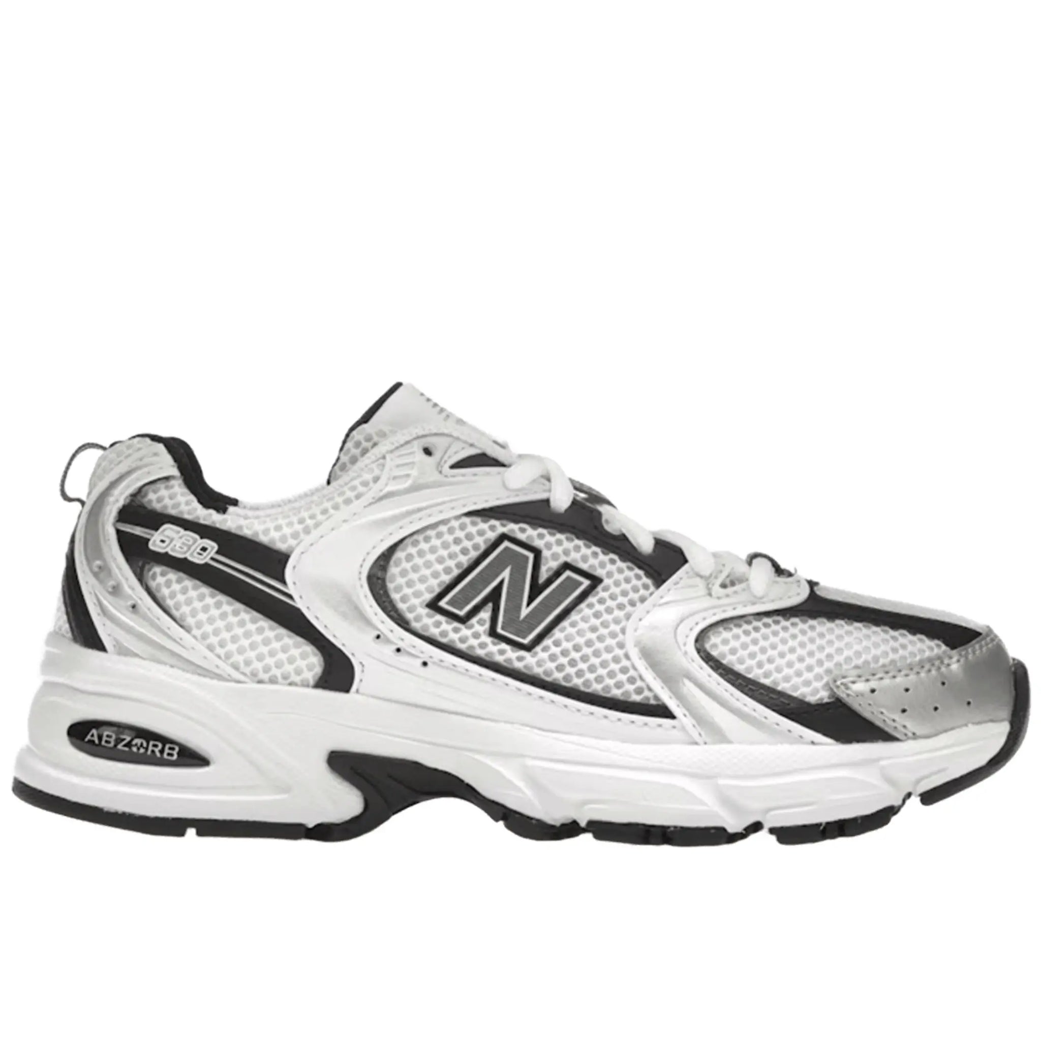 New Balance 530 White Silver Metallic Black