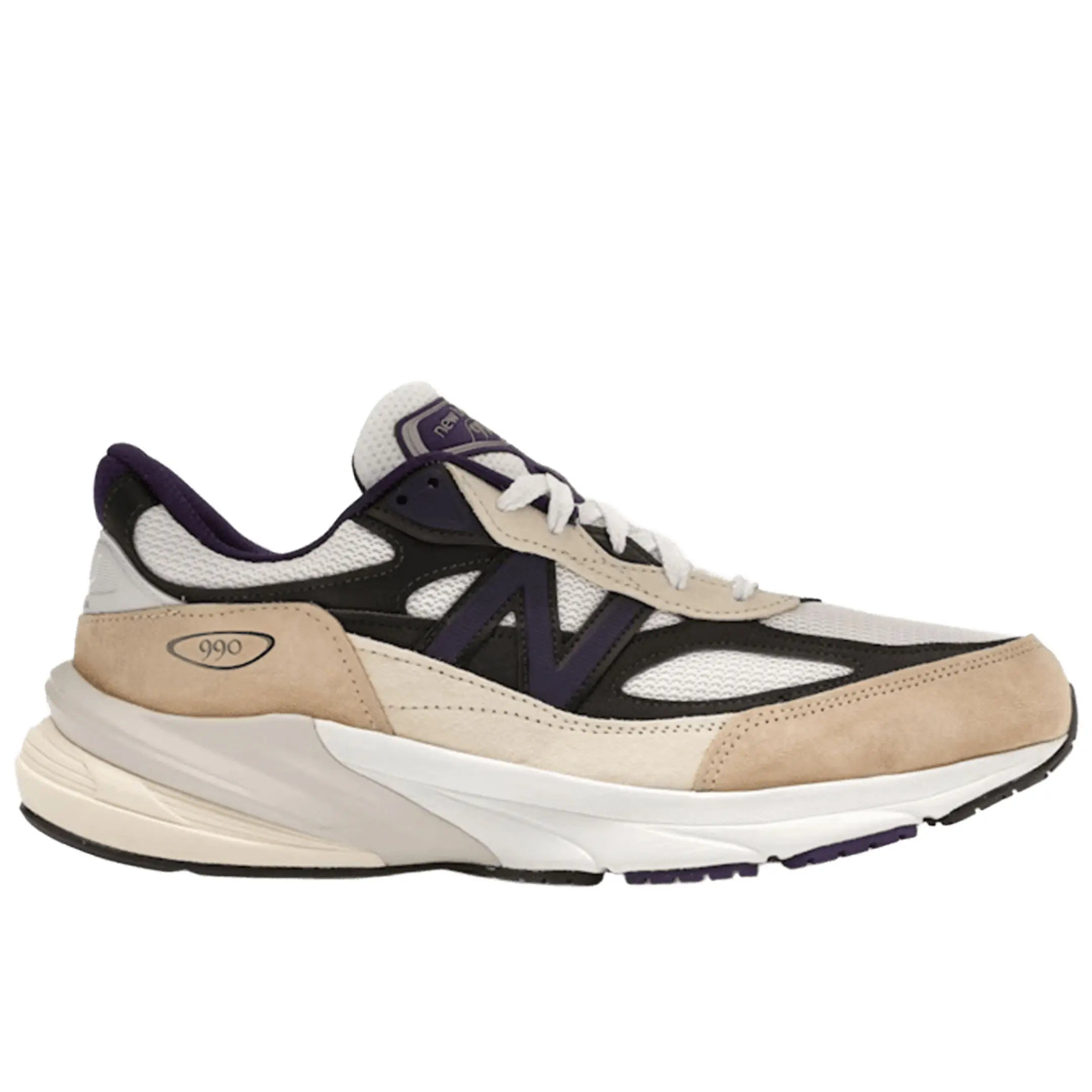 New Balance 990v6 MiUSA Teddy Santis White Black Plum