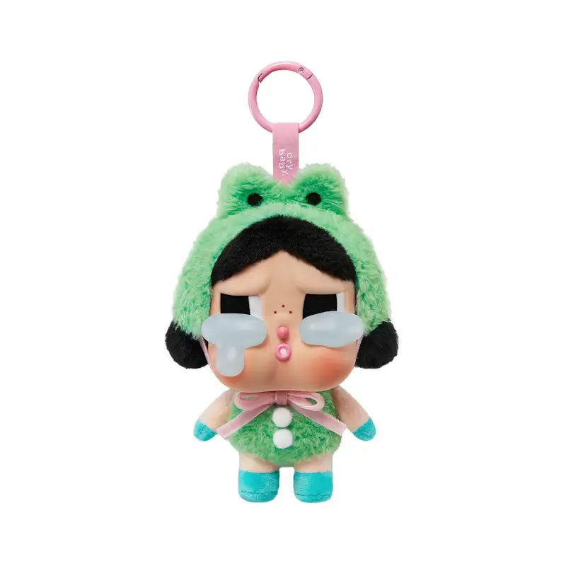 Pop Mart CryBaby Crying Again Series What A Frog Vinyl Face Plush