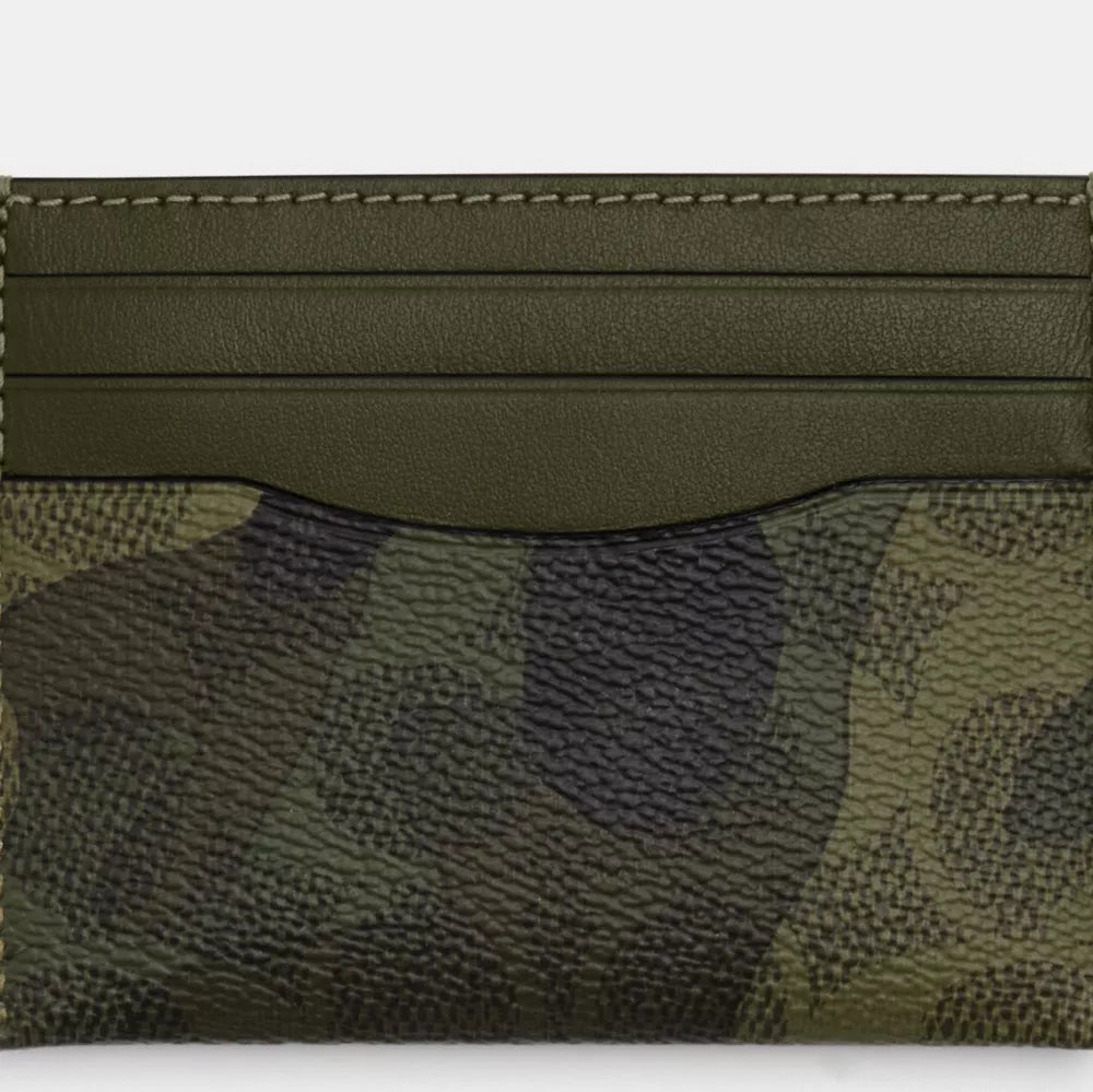 Slim Id Card Case In Signature Camo Print