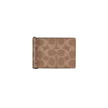 Slim Money Clip Billfold Wallet In Signature Canvas