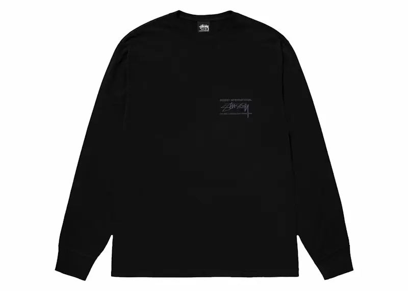 Stussy Smooth International L/S Tee Black