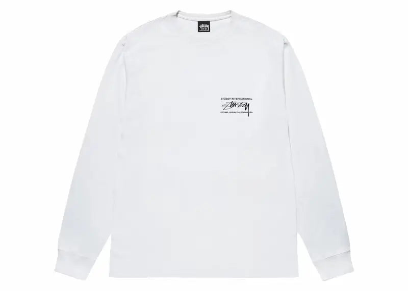 Stussy Smooth International L/S Tee White