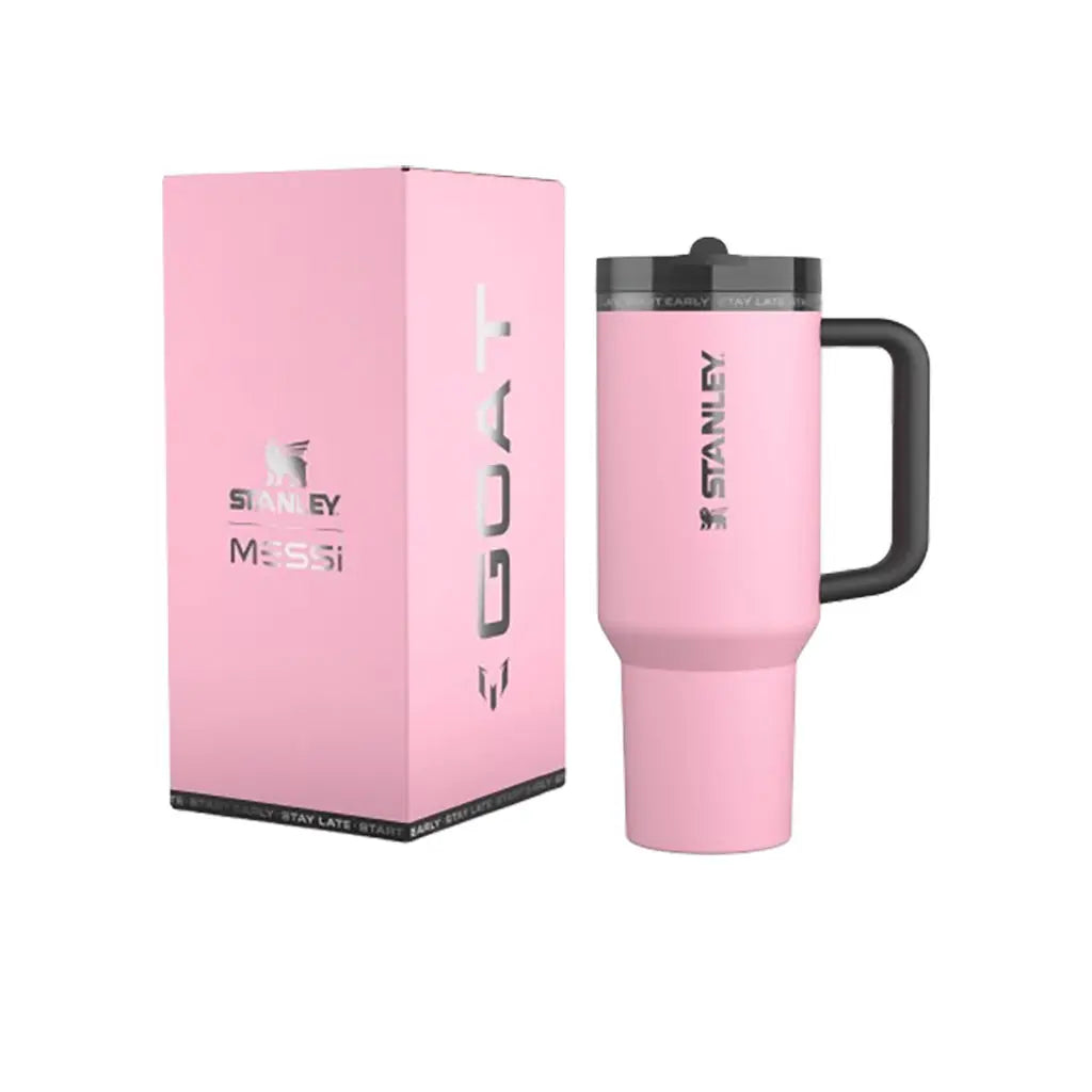 The Messi x Stanley Quencher ProTour Flip Straw Tumbler | 40 OZ (Pink)
