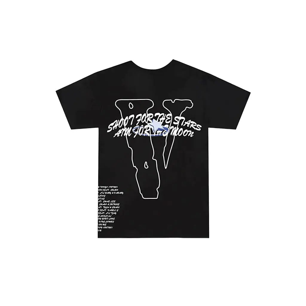 VLone x Pop Smoke Tracklist Tee Black