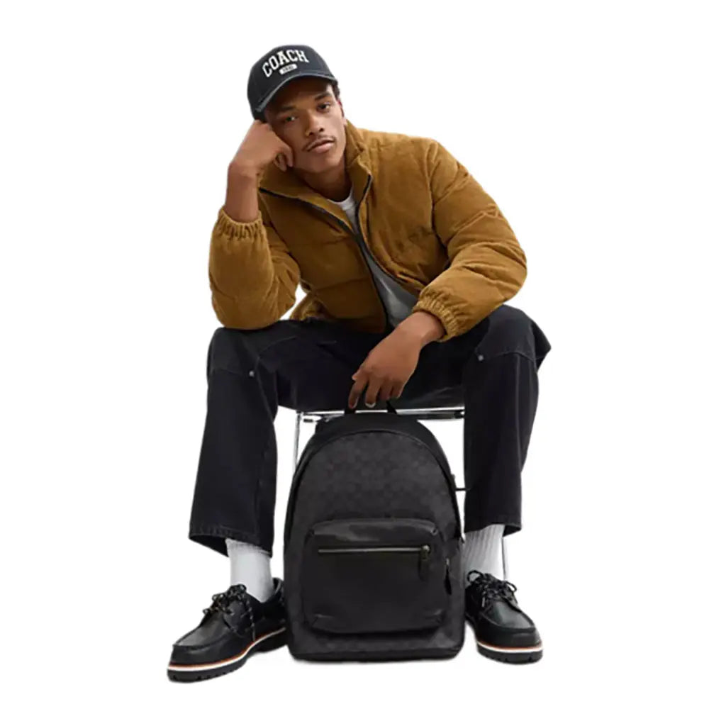 West Backpack In Signature Canvas