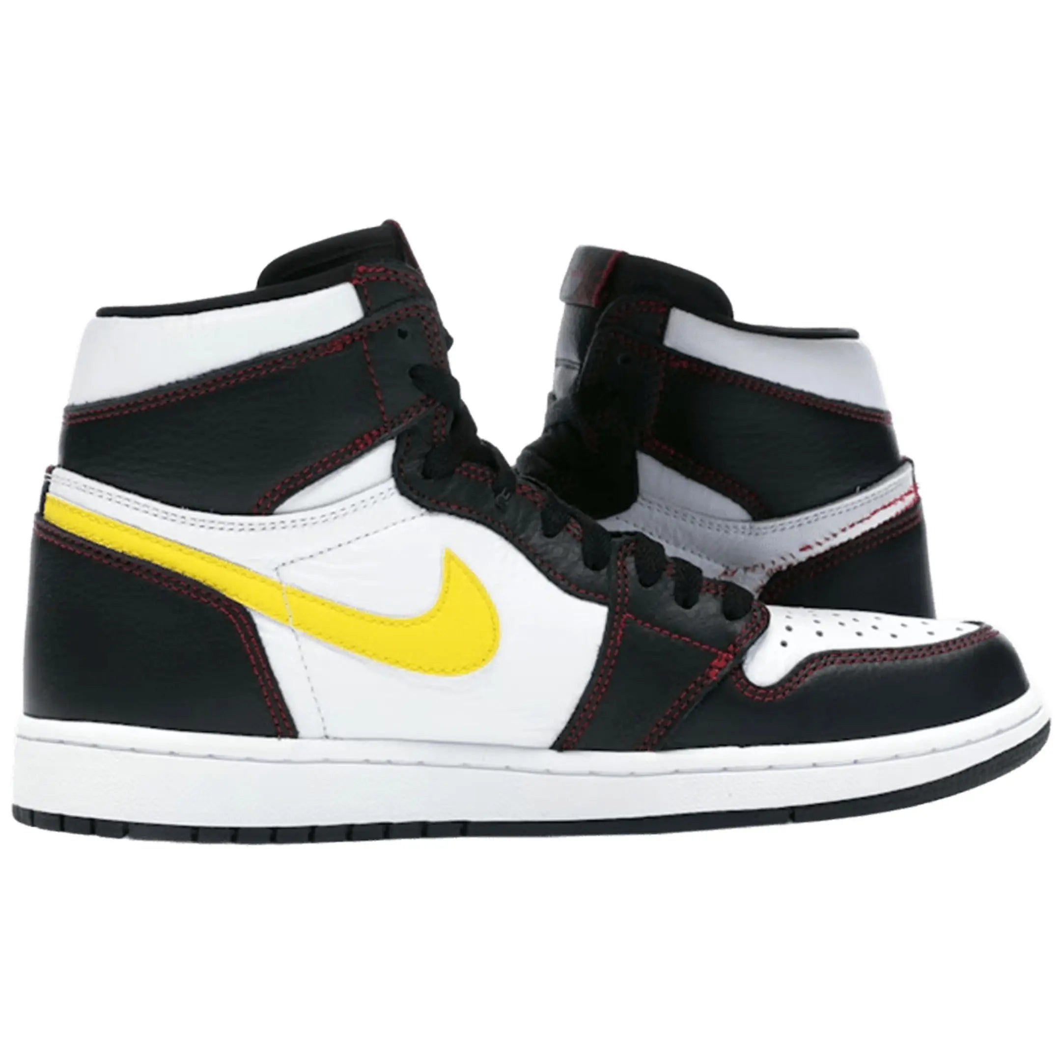 Jordan 1 Retro High Defiant White Black Gym Red