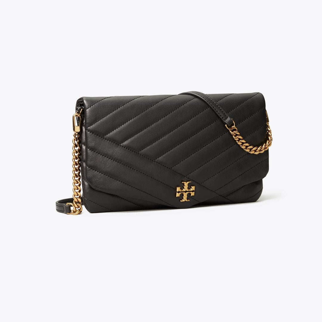 Tory Burch Kira Chevron Clutch Black