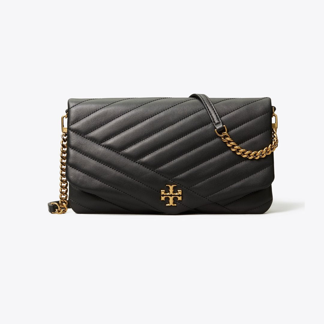 Tory Burch Kira Chevron Clutch Black