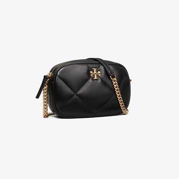 Tory Burch Kira Diamond Quilt Camera Bag Black