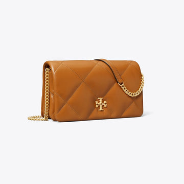 Tory Burch Kira Diamond Quilt Crossbody Classic Chestnut