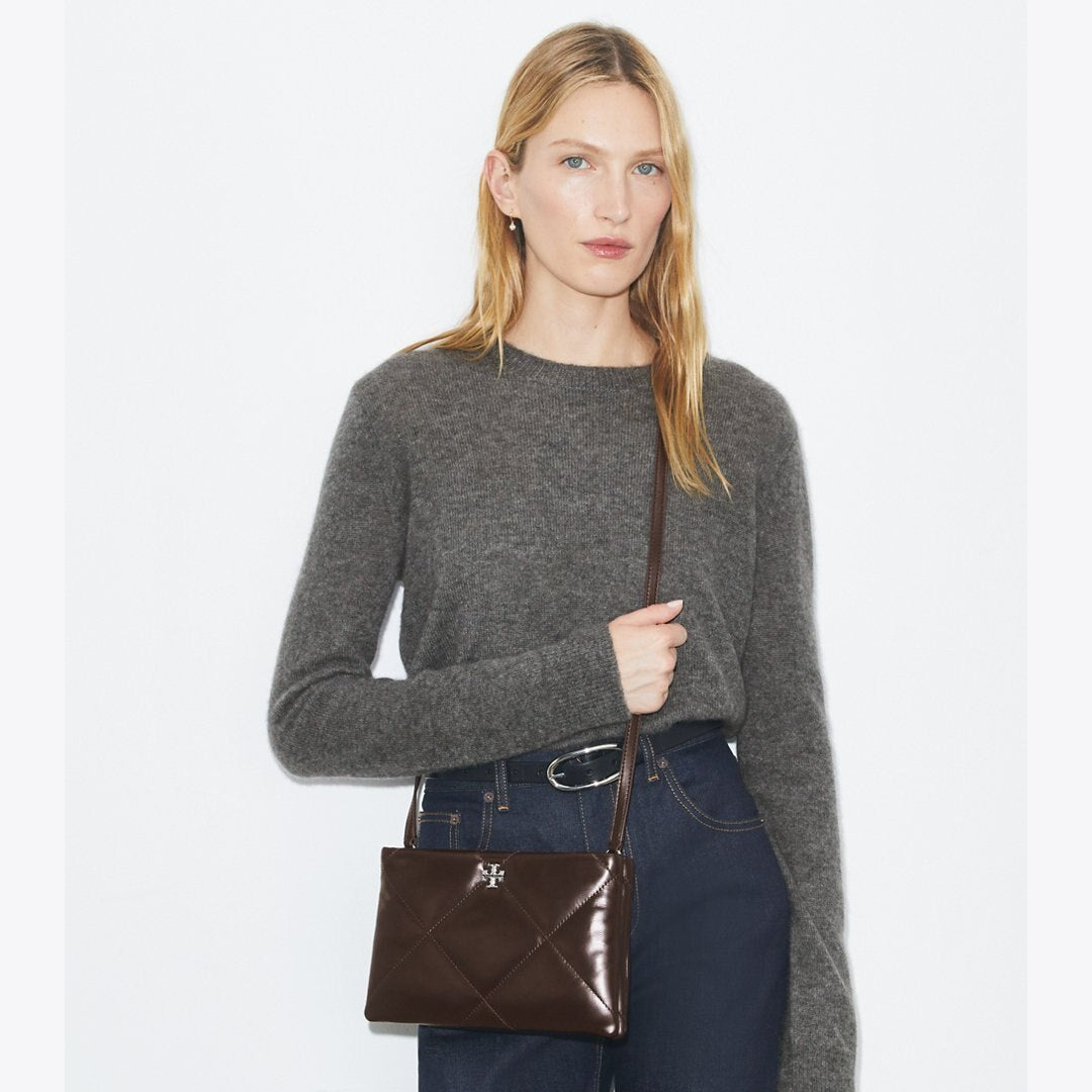 Tory Burch Kira Diamond Quilt Crossbody Bag Cocoa