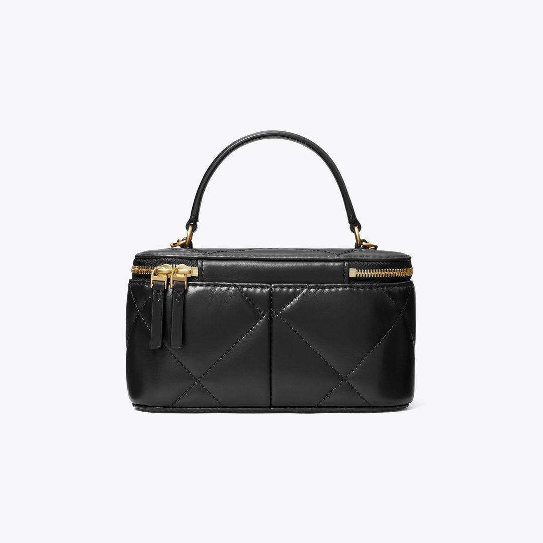 Tory Burch Kira Diamond Quilt Vanity Case Black
