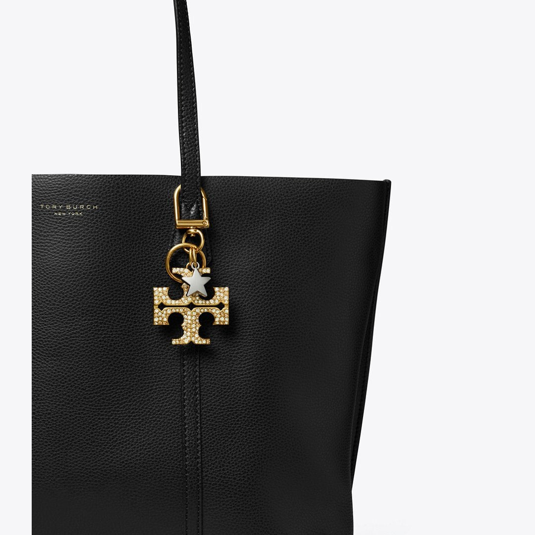 Tory Burch Kira Pav Star Logo Key Charm Rolled Gold