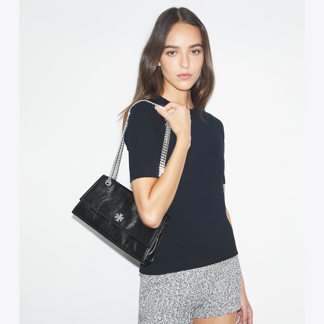 Tory Burch Kira Turnlock Shoulder Bag Black