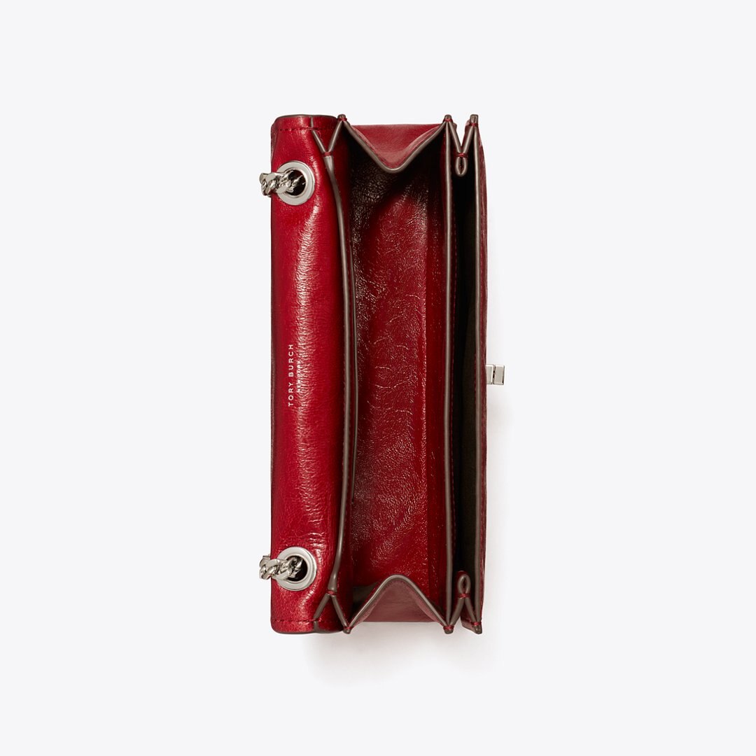 Tory Burch Kira Turnlock Shoulder Bag Red