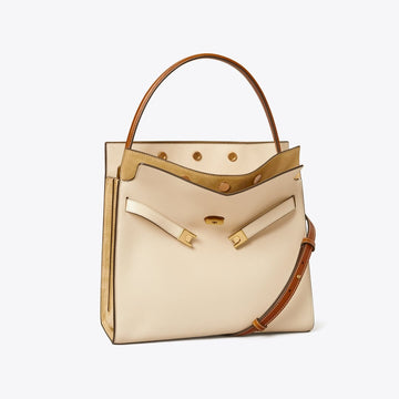 Tory Burch Lee Radziwill Double Bag New Cream
