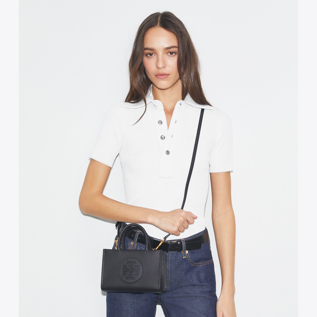 Tory Burch Mini Ella Bio Tote Black