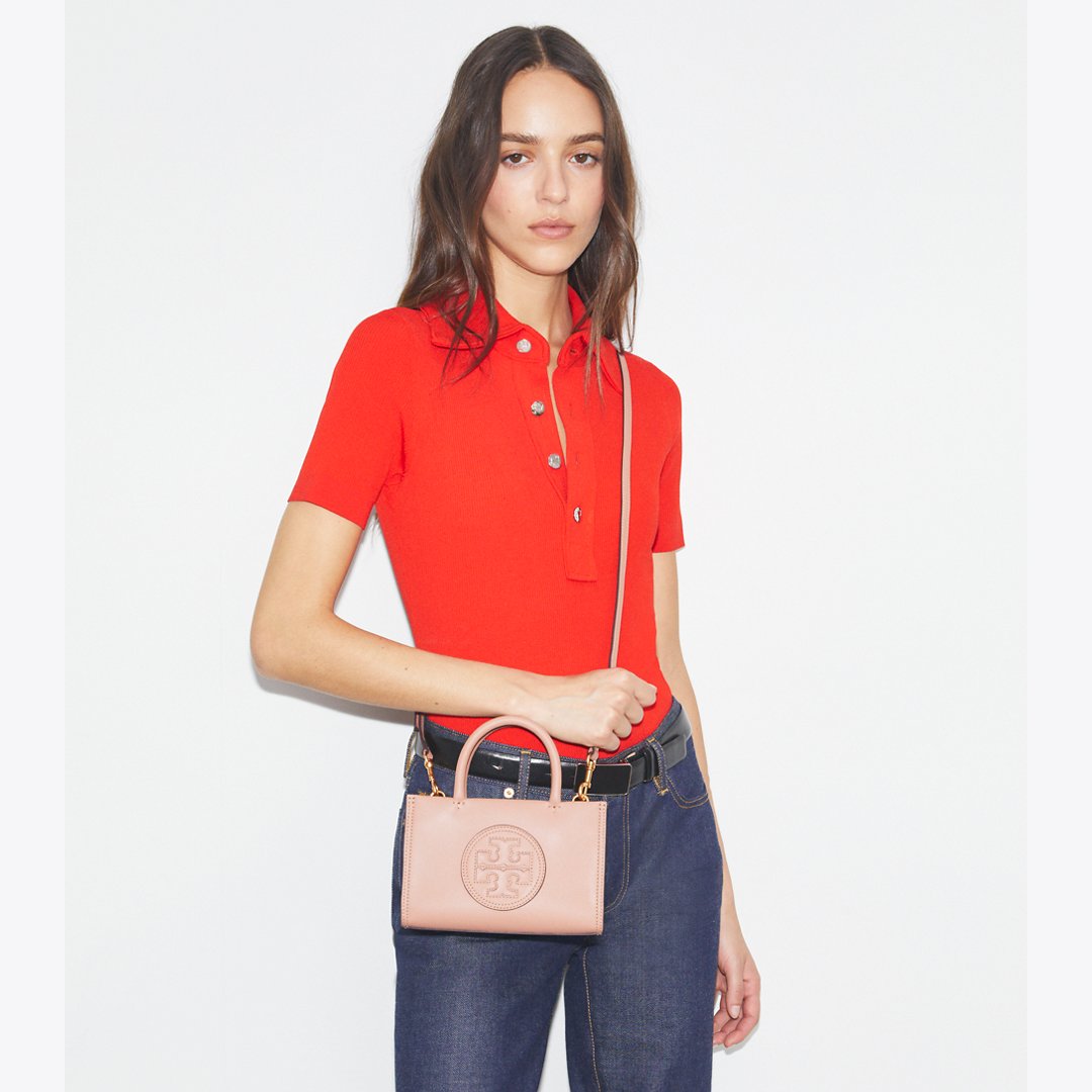 Tory Burch Mini Ella Bio Tote Light Sand