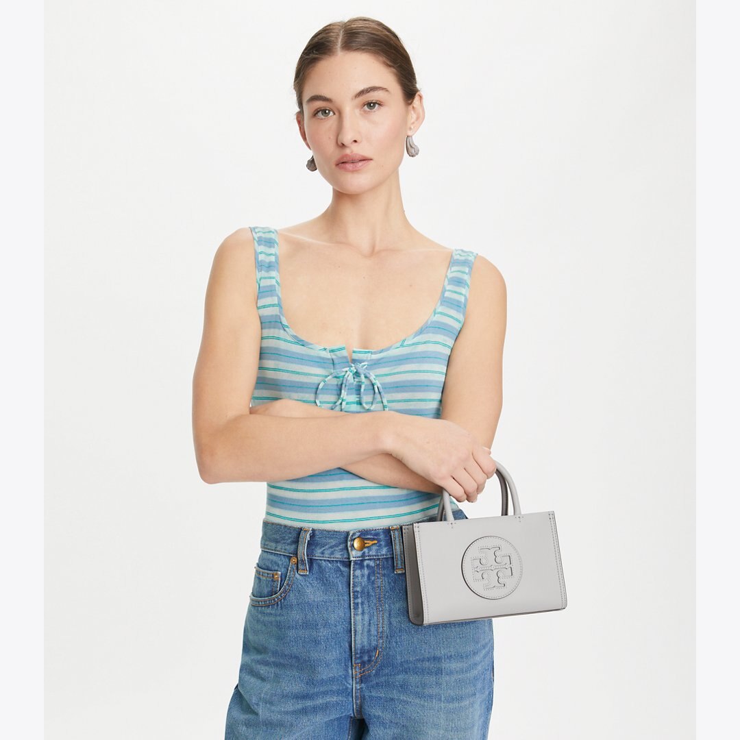 Tory Burch Mini Ella Bio Tote Gray
