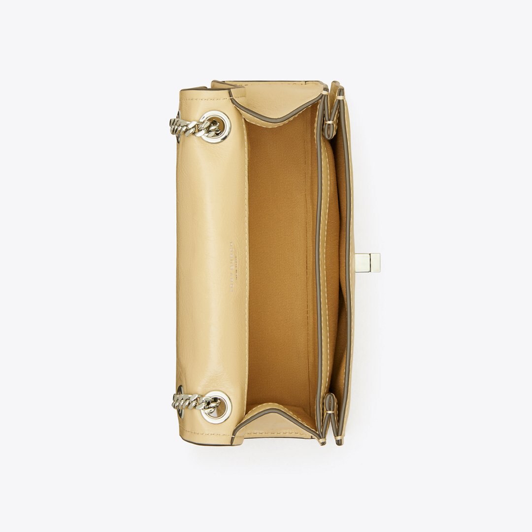Tory Burch Mini Kira Turnlock Shoulder Bag Praline