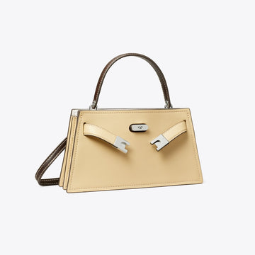 Tory Burch Mini Lee Radziwill Top-Handle Bag Praline