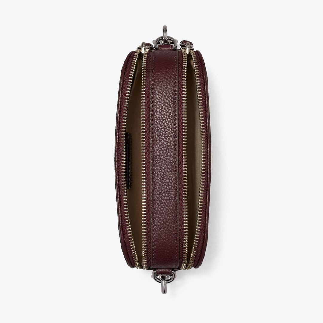 Tory Burch Mini Miller Crossbody Bag Dark Carmine