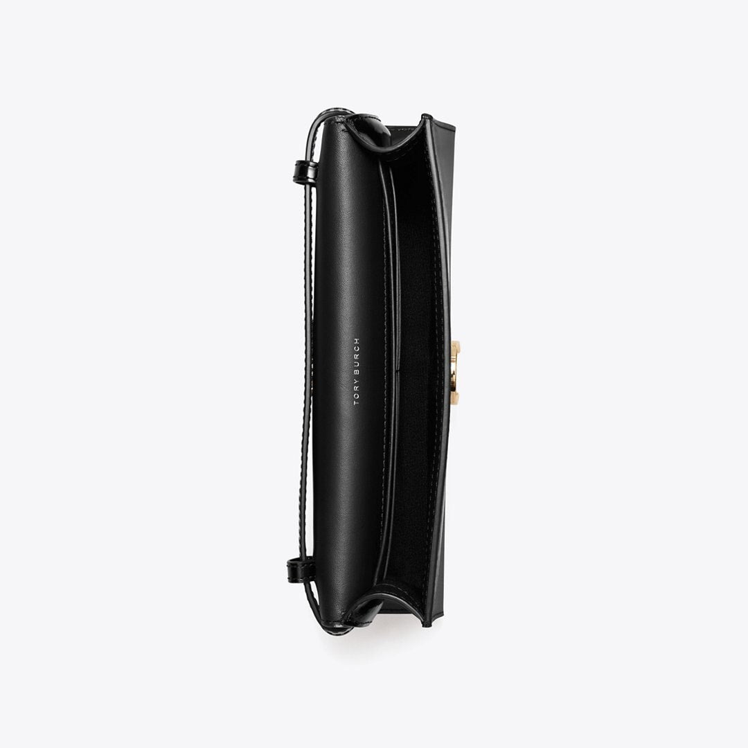 Tory Burch Mini Robinson Spazzolato Crossbody Black