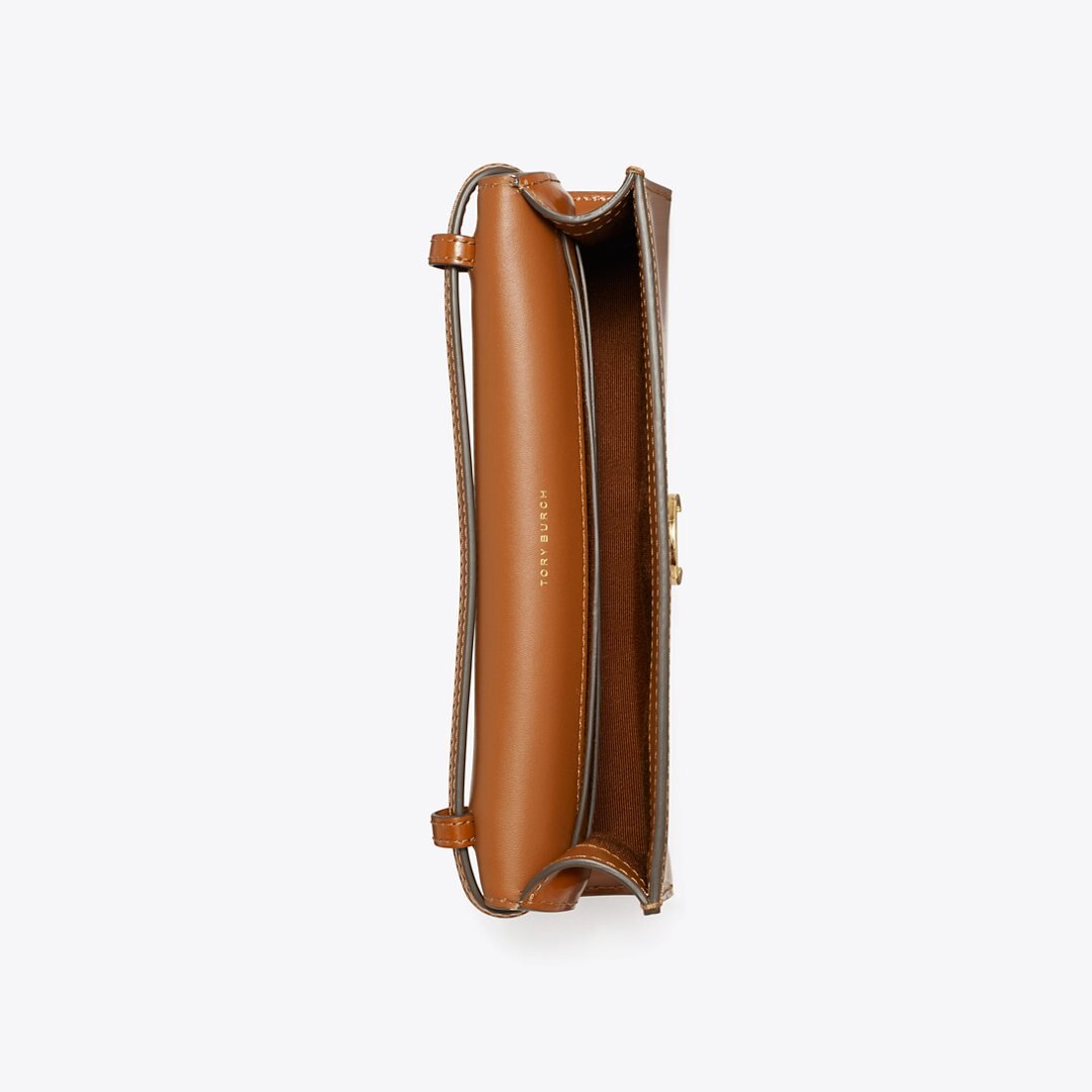 Tory Burch Mini Robinson Spazzolato Crossbody DARK SIENNA