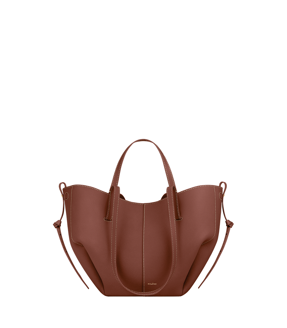 Polene Cyme Mini Textured Cognac