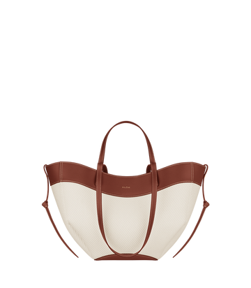 Polene Cyme Mini Cognac Canvas